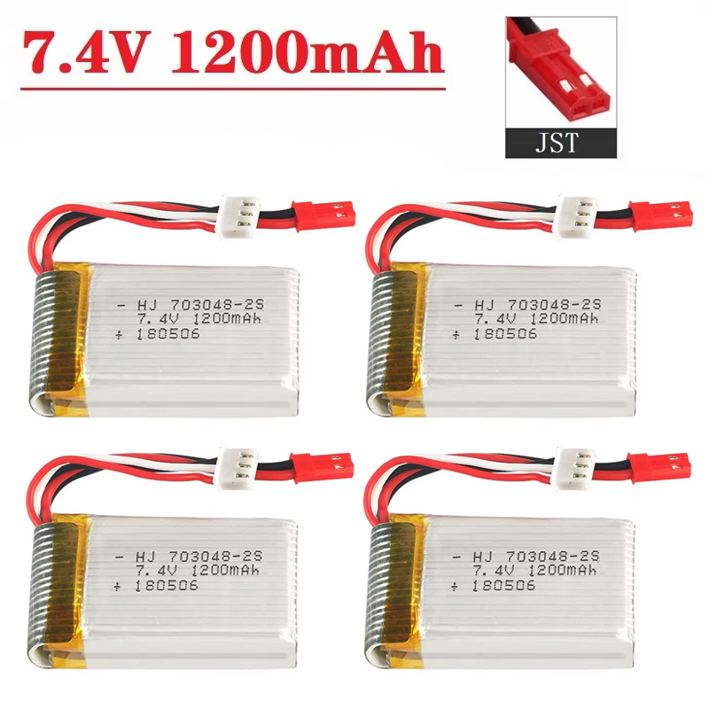 Drone Mjx Rc - Batería Lipo 2S 7.4V 1200mAh 703048