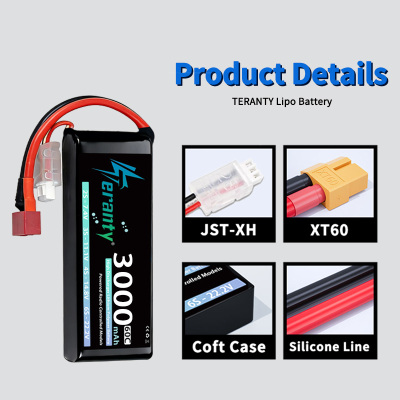 Batería Lipo TERANTY 2S 3000mA - Drone Lipo Battery reseña y precio
