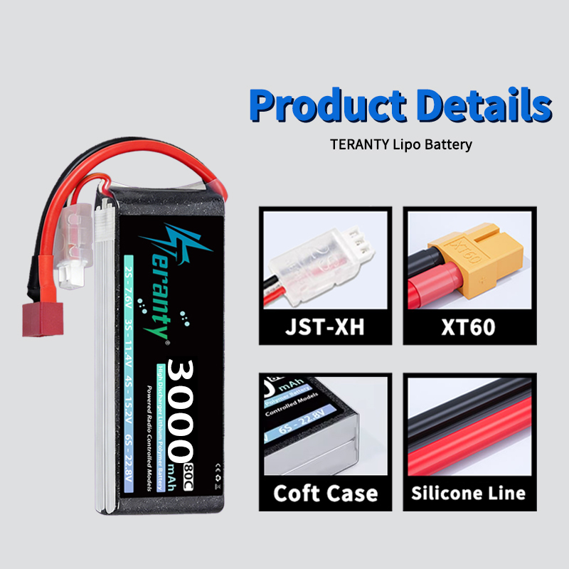 Batería Lipo TERANTY 2S 3000mA - Drone Lipo Battery reseña y precio