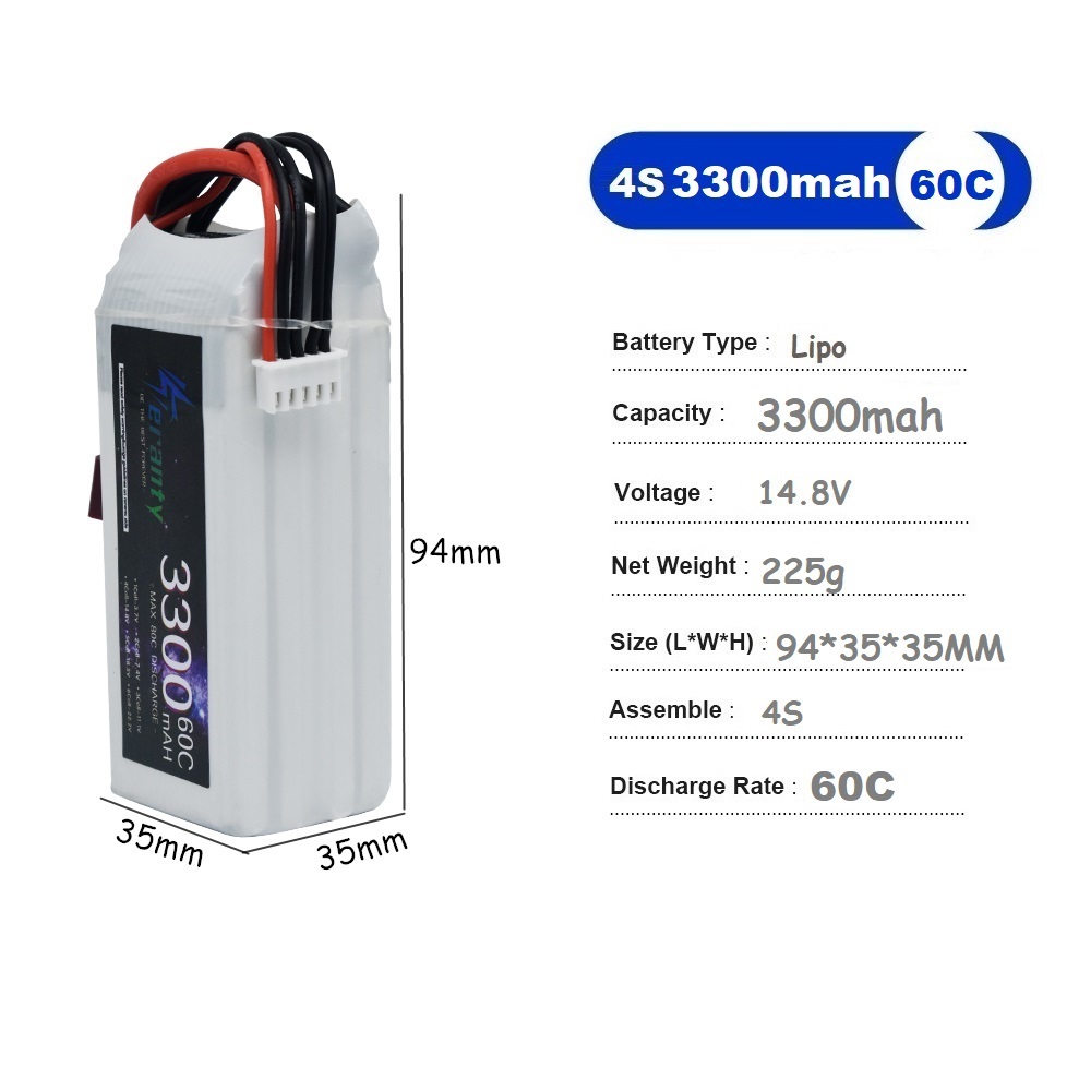 Batería recargable LiPo 4S 330 - Drone Lipo Battery reseña y precio