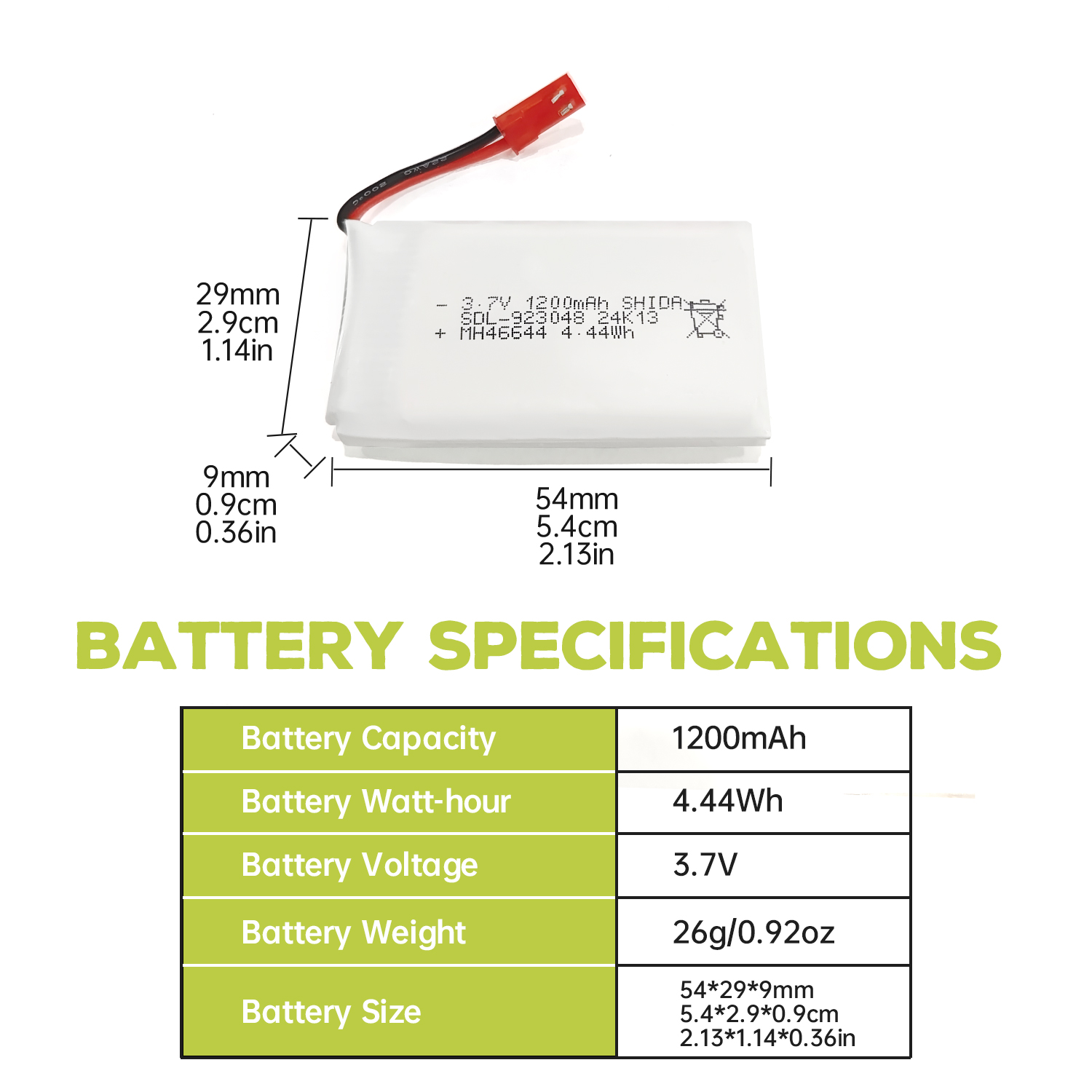 5 uds 3,7 V 1200mAh 30C JST en - Drone Mjx Rc reseña y precio