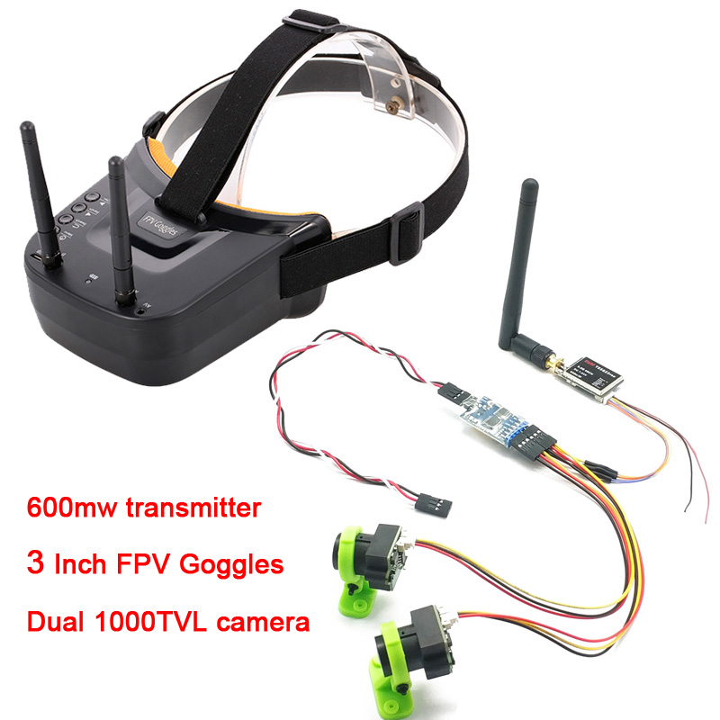 Cámara de vídeo dual de 3 cana - Fpv Goggles Headset reseña y precio
