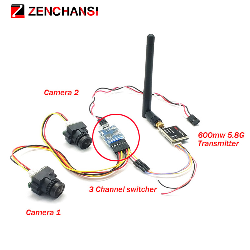 Cámara de vídeo dual de 3 cana - Fpv Goggles Headset reseña y precio