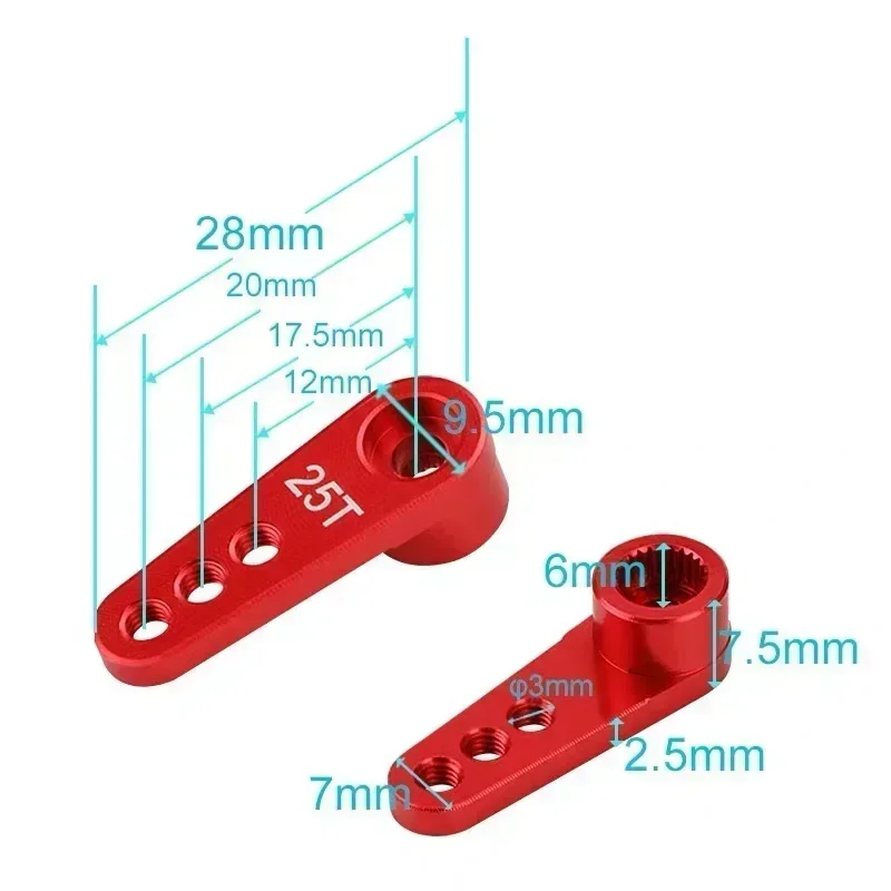 NEEBRC 25T Servo brazo de Meta - Rc Car Servo reseña y precio