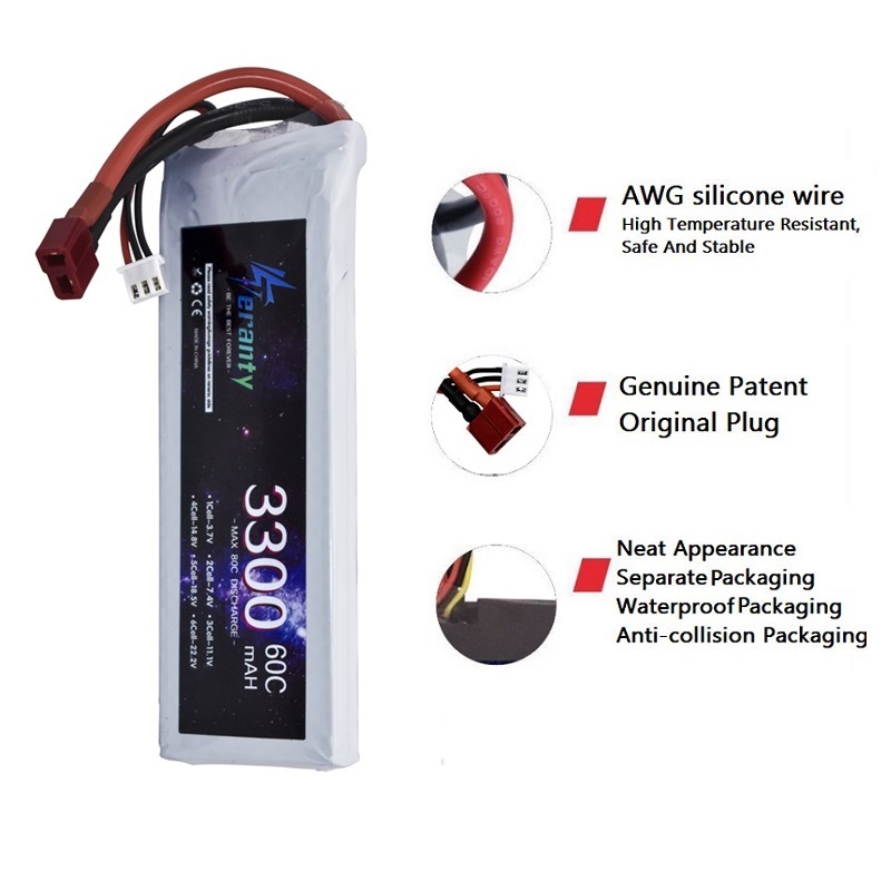 Batería LiPo 2S 7,4 V 3300mAh  - Drone Lipo Battery reseña y precio