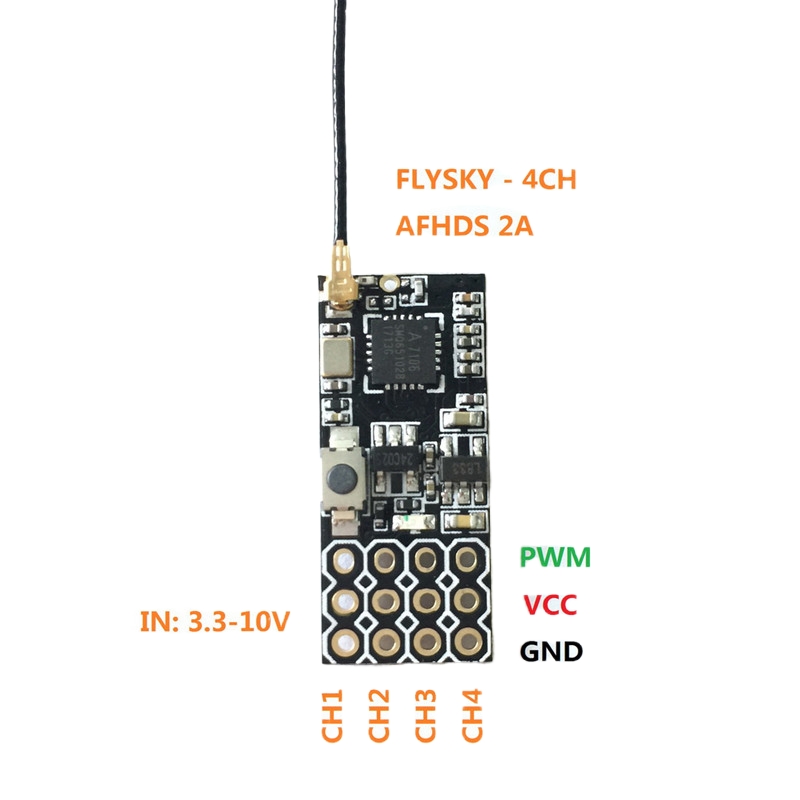 Receptor Flysky FS2A Mini 4CH  - Drone Lipo Battery reseña y precio