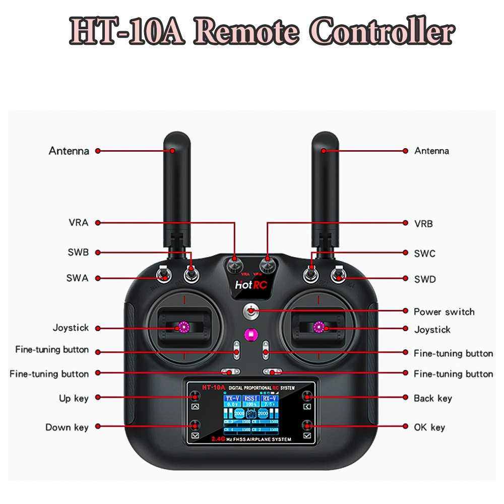 Transmisor Hotrc HT-10A 2.4G 1 - Drone And Car reseña y precio