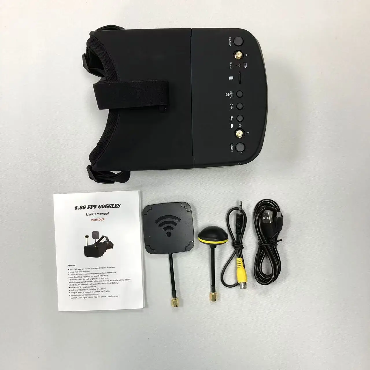 Gafas FPV SmCp5.8G 40CH de 5 P - Fpv Goggles Headset reseña y precio