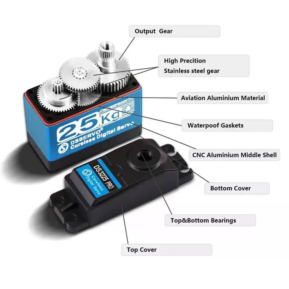 DS3225 Pro 25kg Servo digital  - Rc Car Servo reseña y precio