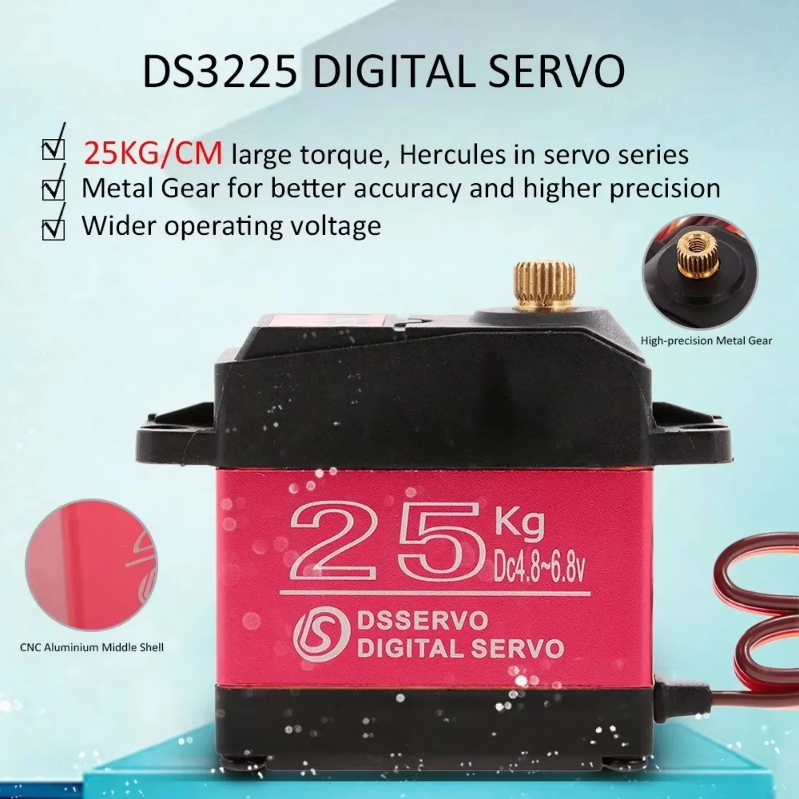 4 Uds DS3225 25Kg RC Servo Dig - Rc Car Servo reseña y precio