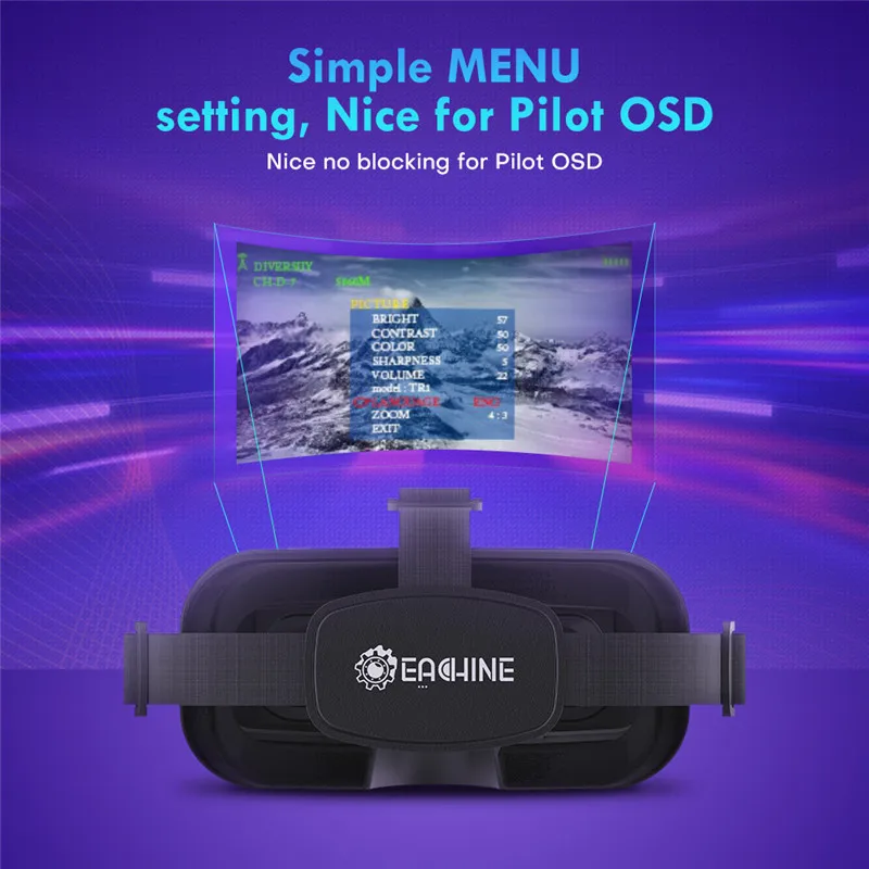 Gafas FPV SmCpEachine EV800DM  - Fpv Goggles Headset reseña y precio